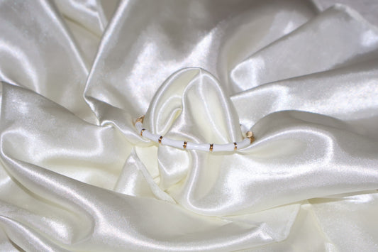 Witte Armband met Gouden Touch